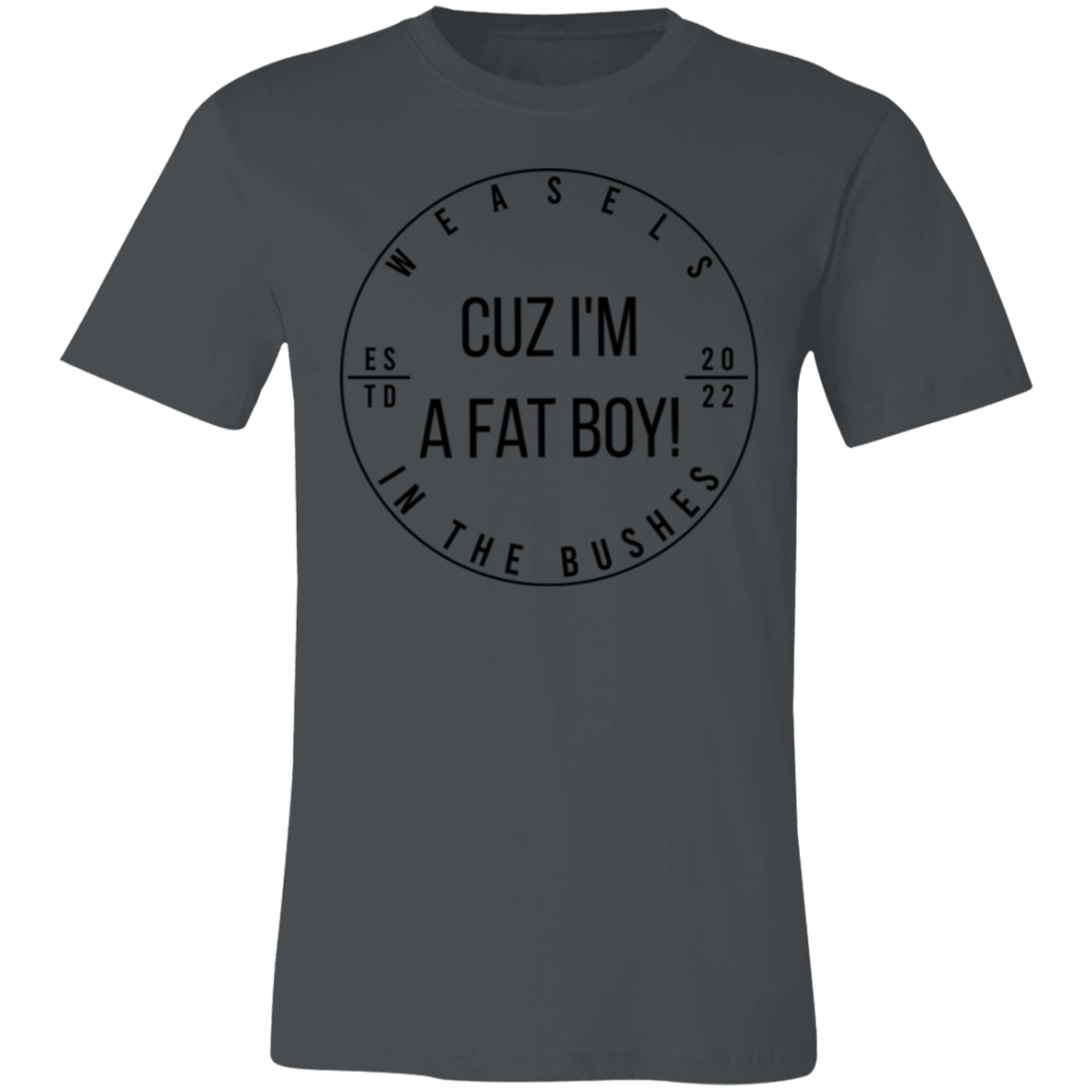 Cuz I'm A Fat Boy! - Black logo